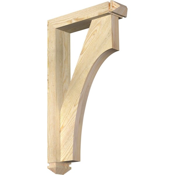 Ekena Millwork Westlake Arts and Crafts Rough Sawn Bracket w/ Offset Brace, Douglas Fir, 4"W x 16"D x 28"H BKT0402X16X28WTL03RDF - main
